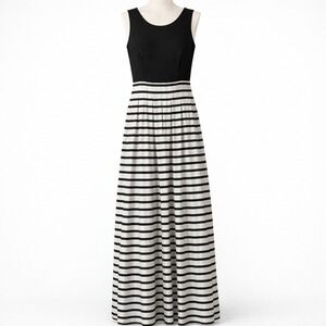 Vtg EVER BEAUTY Black Velvet Striped Pleated Maxi Dress S Evening Whimsigoth Y2K